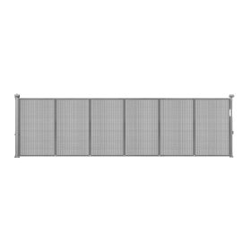 Retractable Baby Gate, 34 inch Tall, Extends up to 110 inch Wide, Retractable Gate for Kids or Pets, Mesh Material, Easy to Install for Indoor St (Color: Gray)