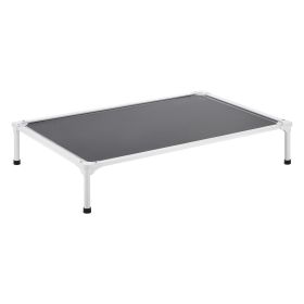 Elevated Dog Bed for Large Dogs, Portable Raised Dog Cot with Aluminum Tube Metal Frame and Breathable Textilene Mesh (Default: Default)